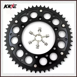 KKE 49T Black Rear Hybrid Sprocket For SUZUKI DRZ400S DRZ400SM DRZ400E DRZ400 - Foto 1 di 8