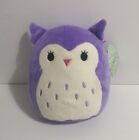 Squishmallows Holly Purple Owl Soft Plush Toy 7" Original Squad with Tags