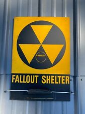 DOD FS2 Org 1950's Nuclear Fallout Shelter Metal Reflective Sign 20" X 14"