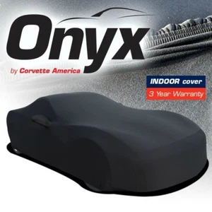 C8 Corvette Onyx Black Satin Car Indoor Cover Stretch Fits 20-23 Corvettes - Bild 1 von 4