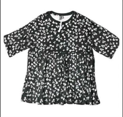 Asos Maternity Size 2 Top Floral Design Short Sleeve Cotton T-shirt NWT - Image 1 of 4