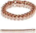 2 Pack Pure Solid Copper Cuban Chain Curb Link Rider Bracelet Arthritis Therapy