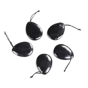 30x40MM Natural Smooth Shungite AAA Lágrima Colgante 1 Cuenta (80008563-D49) - Imagen 1 de 3