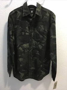 G Star Raw Mens Scutar Straight Shirt L/S Camo Size S Nwt - Picture 1 of 3