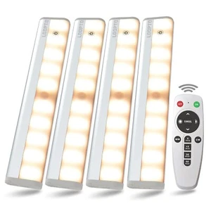 Under Cabinet Kitchen Lights with Remote, Dimmable Battery Operated Wireless LED - Picture 1 of 5