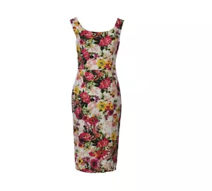 Johnston & Bell Dress AUS 14 US10 Pink Delta Floral Wedding Hens Formal Party - Picture 1 of 7