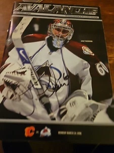 Jose Theodore Autographed Avalanche Program - Picture 1 of 1