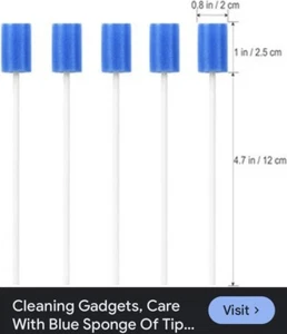 Oral Care Swabs Disposable- Blue 50 Counts - Picture 1 of 4