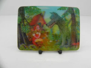 USSR SOVIET UNION POCKET CALENDAR 3D 1980 FAMOUS CARTOON LITTLE RED RIDING HOOD - Foto 1 di 5