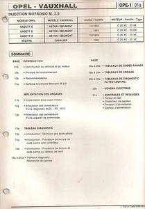 INJECTION ALLUMAGE ELECTRONIQUE : OPEL KADETT VECTRA VAUXHALL ASTRA BELMONT CA - Imagen 1 de 1