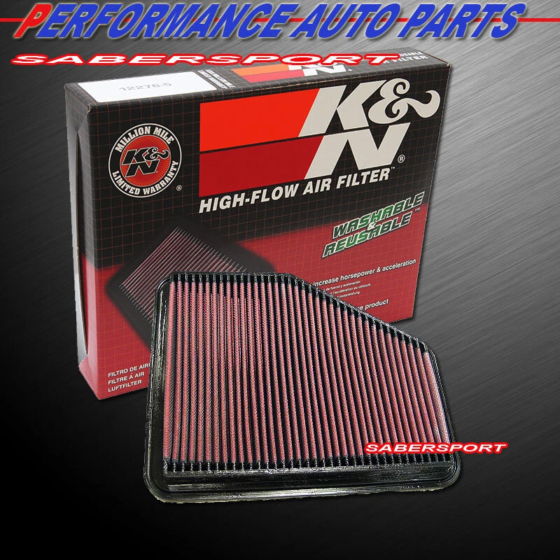 K&N 33-2220 Hi-Flow Air Intake Filter for 2001-2010 Lexus SC430 GS450h & More - Image 1 of 1