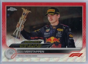 #1/5 2022 Topps Chrome F1 Max Verstappen Red Wave Refractor #192 Saudi Arabia - Picture 1 of 2