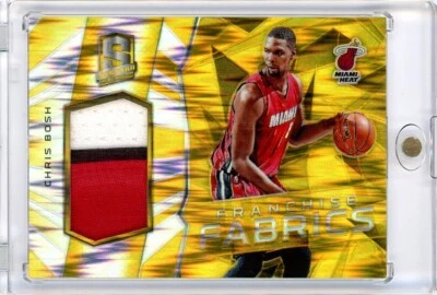 2015-16 Panini Spectra Chris Bosh Franquicia Tela Juego Usado Parche Dorado/10 Heat Foto 1 de 2