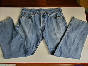 Levi Strauss 505 Red Tag Blue Jeans Size 36x29 Medium Wash EUC - Picture 1 of 10