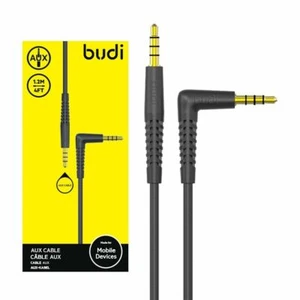 AUX Cable To 3.5mm Jack Audio 1.2m Long Black Budi - Picture 1 of 3
