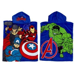 MARVEL Avengers Towel Hooded Poncho Children's Bath Beach Pool 100% Cotton - Picture 1 of 3