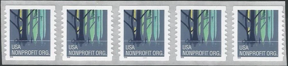 Coil Block of 5 stamps - Scott 3207a - 5 cent - Nonprofit Org. - 1998- MNH - Image 1 of 1
