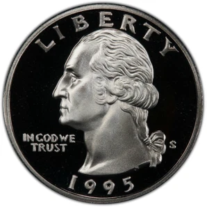 1995-S Washington Quarter Deep Cameo Clad Proof 25C US Mint Fresh From Proof Set - Picture 1 of 2