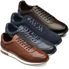Loake Mens Bannister Trainers Cedar Burnished Calf Leather Mens Footwear 6 To 12
