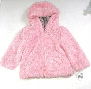 NWT Urban Republic Girls Pink Faux Fur Jacket Size 24 Months - Picture 1 of 7