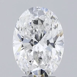 2 CT Oval Lab Grown Diamond F Color IGI Certified For Engagement Ring - Picture 1 of 5