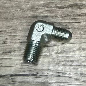 Parker Triple-Lok 37° Flare JIC Fitting 4-4-CTX-S 1/4 JIC x 1/4 NPT Elbow - Picture 1 of 2