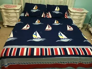 Barco náutico velero ligero cubierta de cama cubierta de lana y conjunto de farsa - Imagen 1 de 5