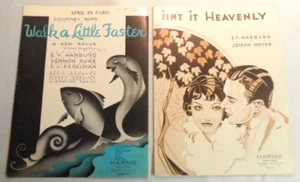 LOT OF 5 Composer E.Y. "YIP" HARBURG Vintage Sheet Music PIANO VOCAL - Picture 1 of 4
