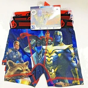 3 Pair Boys Boxer Briefs Underwear Underoos Athletic Avengers Marvel Size 4 XS - Picture 1 of 10