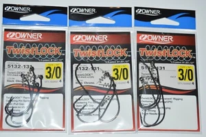 3 packs owner twistlock hook 5132-131 black chrome 3/0 centering pin spring - Picture 1 of 3