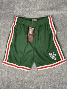 NWT Mitchell & Ness Swingman Milwaukee Bucks Shorts NBA L Authentic Basketball - Picture 1 of 7