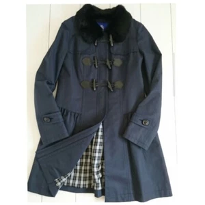 Burberry Blue Label Dufflecoat mit Fell Gr. 38 dunkelblau aus Japan - Bild 1 von 3