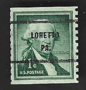 Scott# 1054 1c Washington coil precancel - LORETTO PA. - (A-3) - Picture 1 of 2