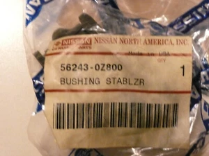 Genuine Nissan Stabilizer Bar Bushing 56243-0Z800, NOS in Sealed Package - Picture 1 of 2