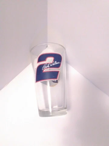 VINTAGE 1998 MILLER LITE - RUSTY WALLACE #2 BEER GLASS PINT READY TO RACE Cover