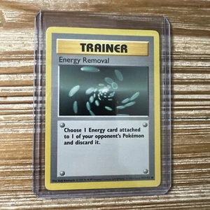 Pokemon Card Energy Removal Base Set 92/102 SHADOWLESS MP - Picture 1 of 2