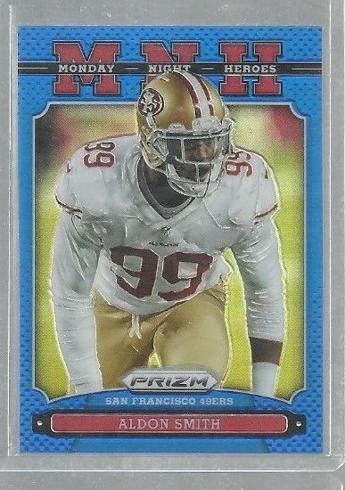 2013 Panini Prizm Monday Night Heroes Prizms Blue #12 Aldon Smith (ref35671) - Image 1 of 1