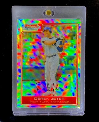 DEREK JETER HOLO REFRACTOR SILVER RARE Topps Chrome Non Auto SP - YANKEES - Image 1 of 4