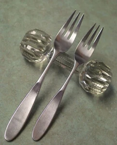 2 Pcs-Vtg Lauffer Stainless 18/8 Japan Forks 6 3/4" & 7 5/8"-EC - Picture 1 of 3