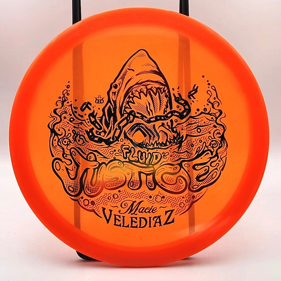 Dynamic Discs Fluid Justice - Macie Velediaz 2023 Team Series Orange 175 grams - Image 1 of 1