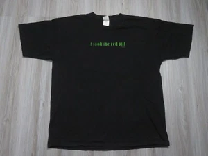 Vintage The Matrix The Red Pill Shirt Size XL Pre Owned Rare Black Spell Out - Picture 1 of 5