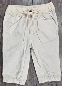 Baby Boy Clothes Gap 3-6 Month Cream Elastic Waist Pants - Picture 1 of 3