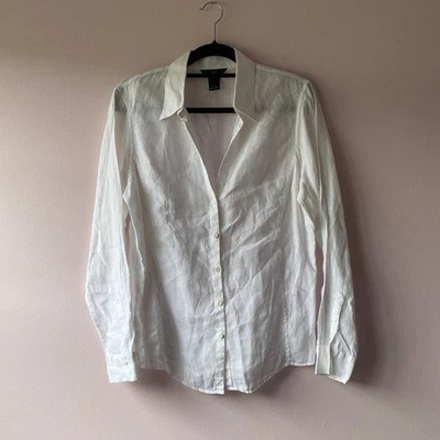 Новый без ценников | Женская 100% льняная сорочка Brooks Borthers «346» на пуговицах размер 14 - Изображение 1 из 4