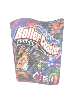 RollerCoaster Tycoon 3 - PC - Atari - Holographic Cover - New Sealed  - Image 1 of 4