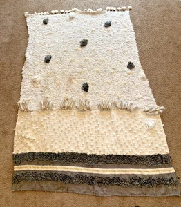 Anthropologie Coperta Lancio Mercato Aperto Tutte le Strade Grigio Crema Nappe 50”x70” - Foto 1 di 16