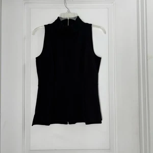 Top con cremallera trasera sin mangas negro White House Black Market talla 0 nuevo con etiquetas - Imagen 1 de 16