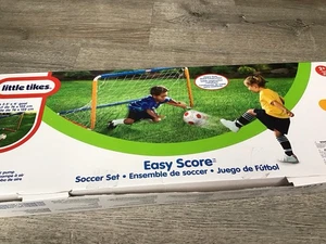Little Tikes Easy Score  Metal Soccer Set Open Box 2.5' x 4' Goal Ball Pump NEW - Picture 1 of 4