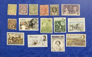 Estampillas de Mauricio Victoria George 5, 6 Isabel usadas y sin usar - Imagen 1 de 2