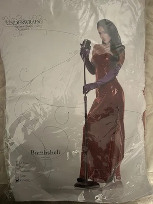 Underwraps Bombshell Jessica Rabbit Rojo Adulto Mujer Halloween Disfraz 29688 Foto 1 de 2