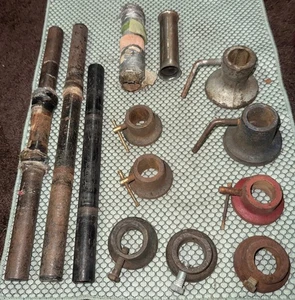 8 Vintage gewachste Markenlos 1" Standard rostiger Stil Halsbänder verschiedene Stile Arten - Bild 1 von 24